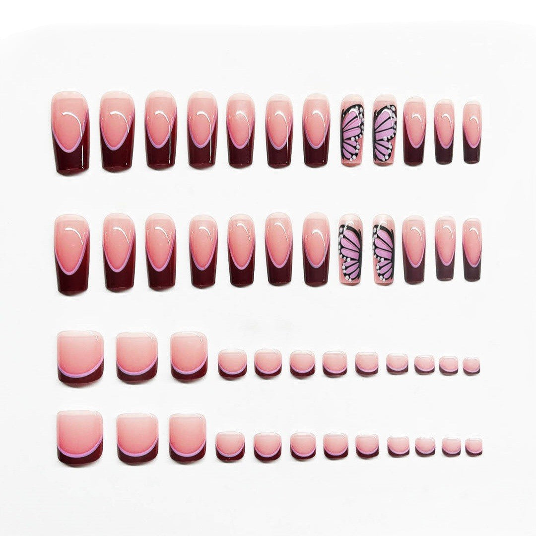Artistic Butterfly Press-On Nail Set Stornfield