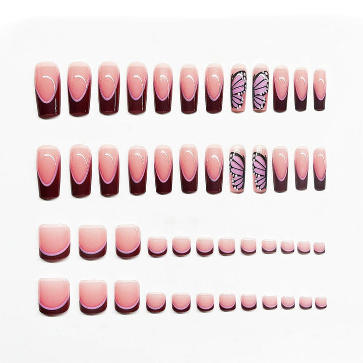 Artistic Butterfly Press-On Nail Set Stornfield