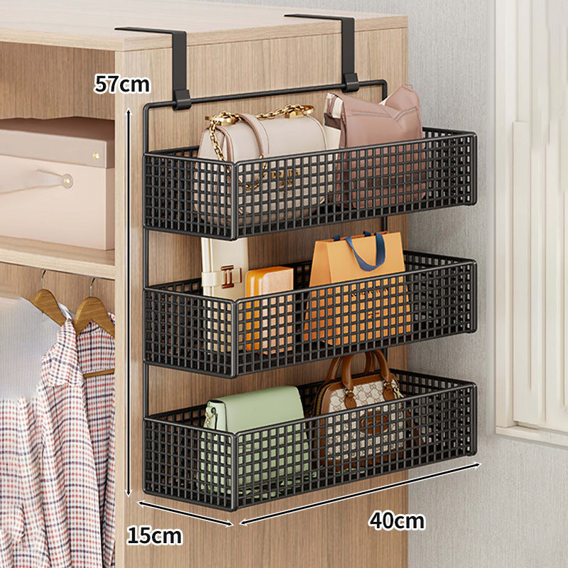 Overdoor Mesh Storage Organizer with Hooks