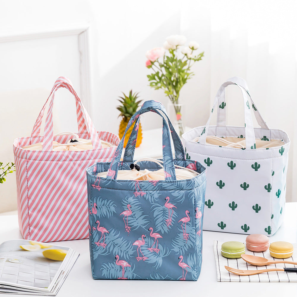 Insulated Tropical Print Lunch Bag