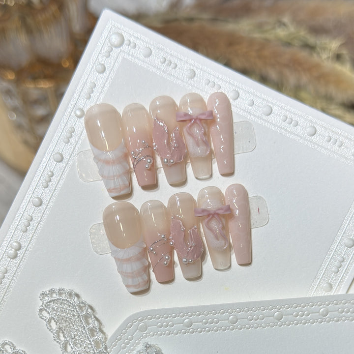 Artistic Decorative Press-On Nail Set Stornfield