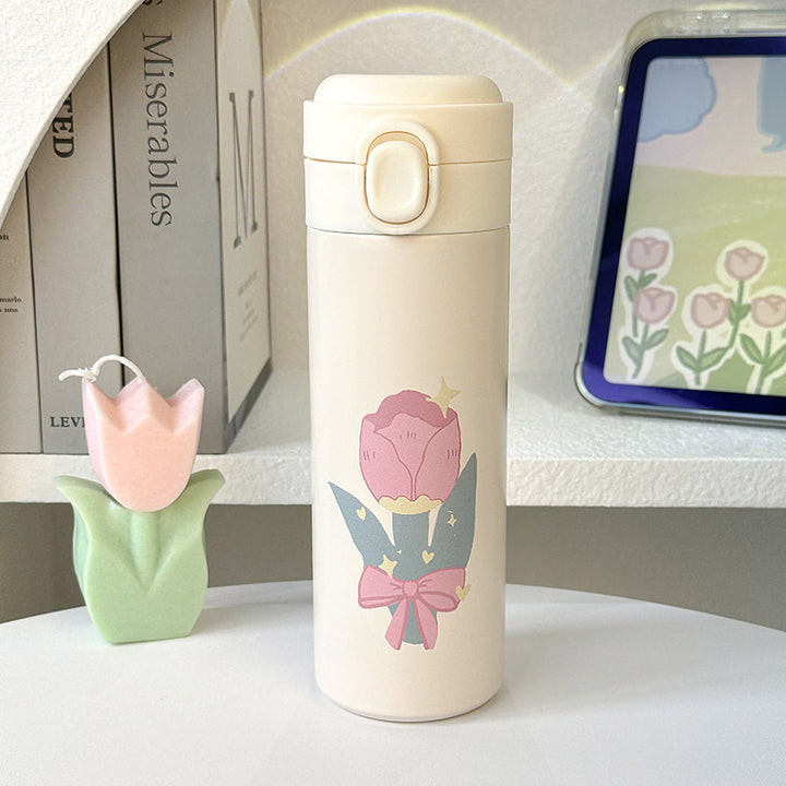 Women Insulated Water Bottle with Elegant Flower Design Stornfield