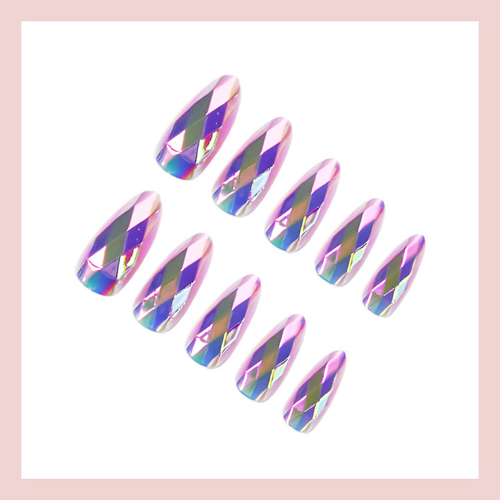 Artificial fingernails with faceted design Stornfield