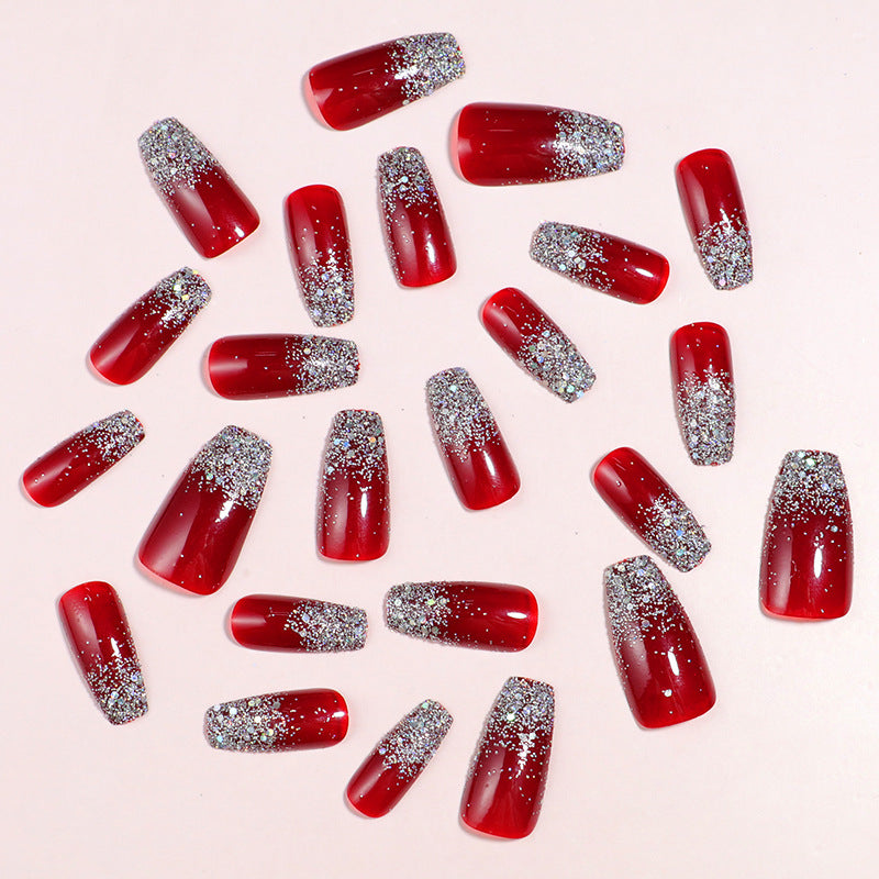 Elegant Glittery Press-On Nail Set Stornfield