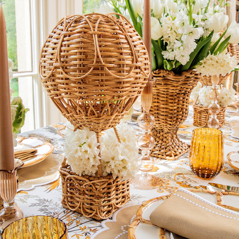 Handwoven storage basket in hot air balloon design Stornfield