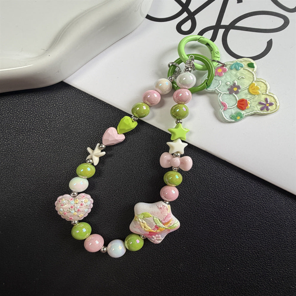 Decorative Beaded Charm Keychain Stornfield 1790135826