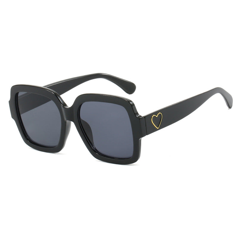 Women's square sunglasses with fashionable heart accent Stornfield