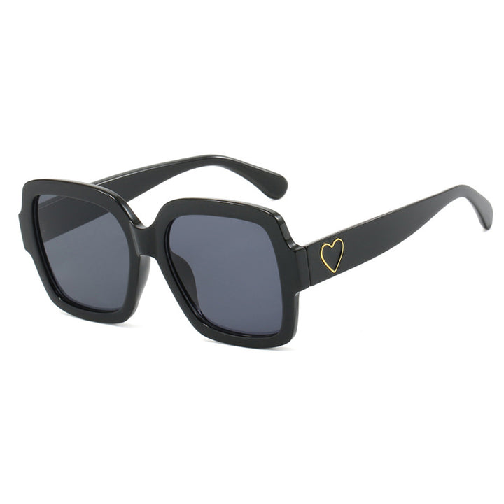 Women's square sunglasses with fashionable heart accent Stornfield