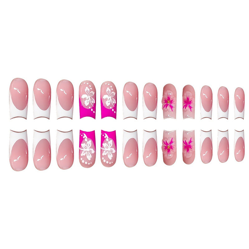 Floral Accent Decorative Press-On Nails Stornfield