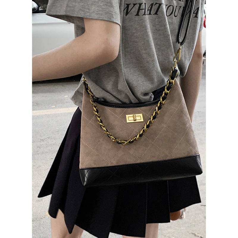 Quilted Suede Hobo Handbag Stornfield