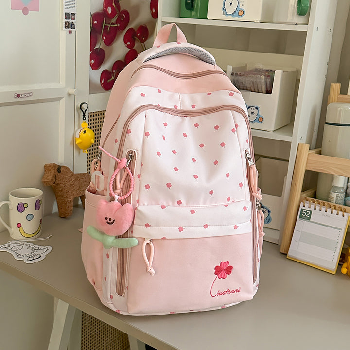 Playful Floral-Themed School Backpack Stornfield