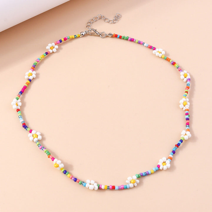 Colorful Floral Beaded Necklace Stornfield
