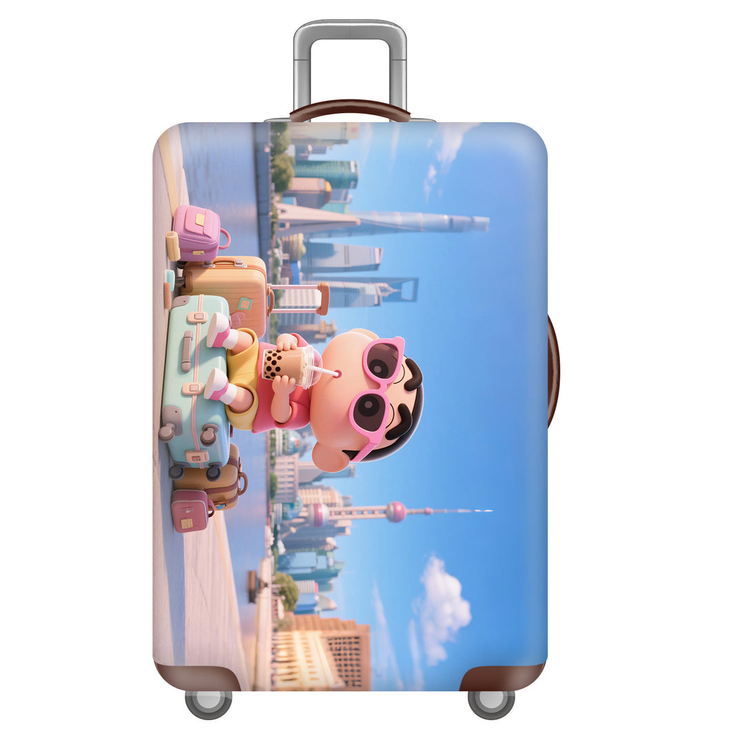 Unisex hard-shell suitcase with cheerful dinosaur motif Stornfield