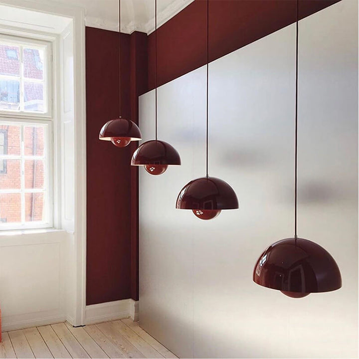 Scandinavian Pendant Light - Elegant 1-Light Semi-Round Lighting for Living Room and Bedroom | Stornfield
