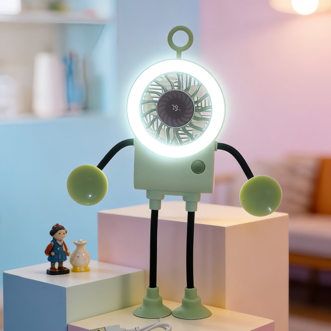 Women Multifunctional Table Fan with Integrated LED Lighting Stornfield