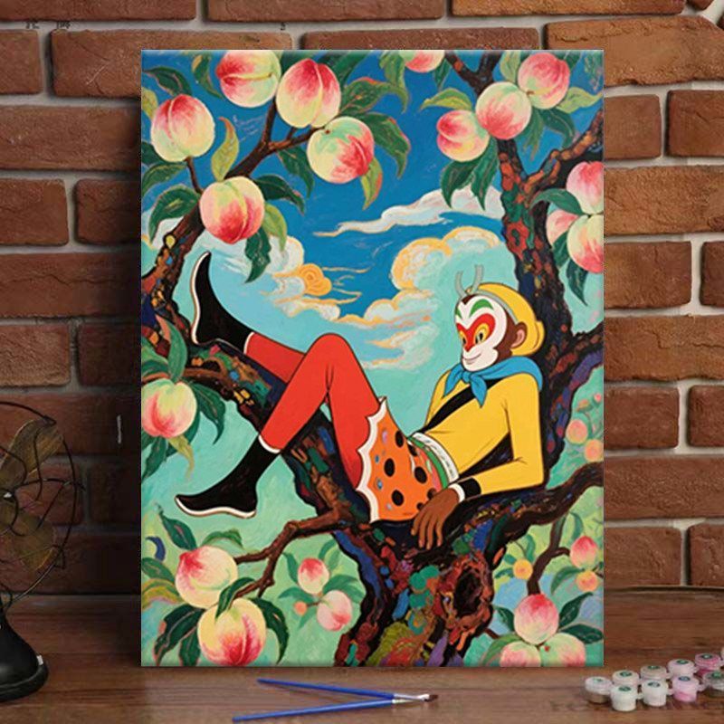Whimsical Monkey Adventure Art Print Stornfield