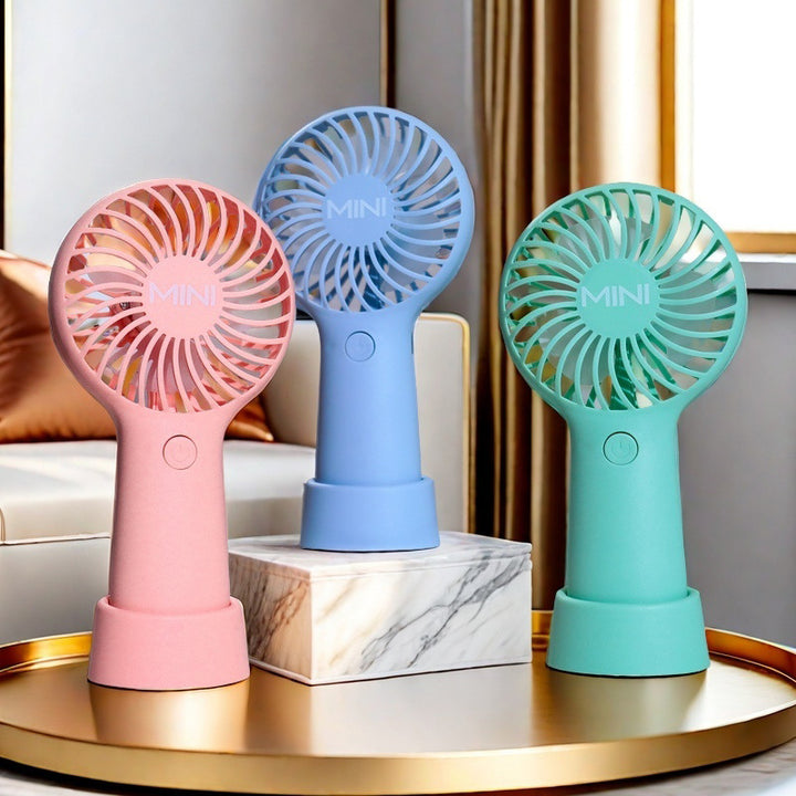 Ladies portable hand fan with ergonomic design and USB charging function Stornfield