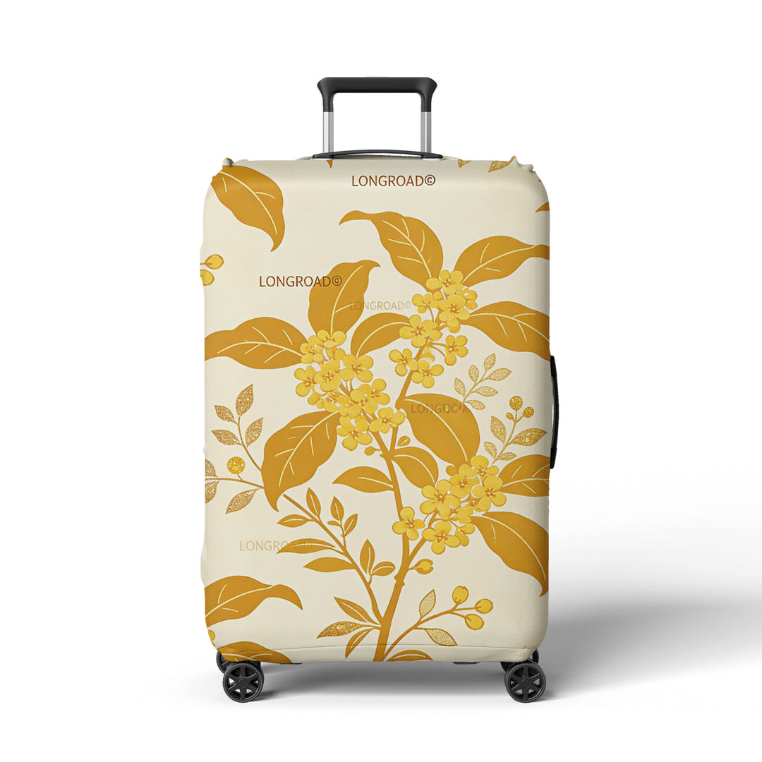 Women’s suitcase cover with floral lavender pattern Stornfield