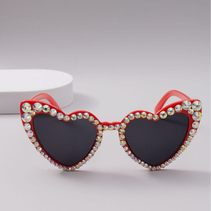 Women's Heart-Shaped Sparkle Sunglasses Stornfield