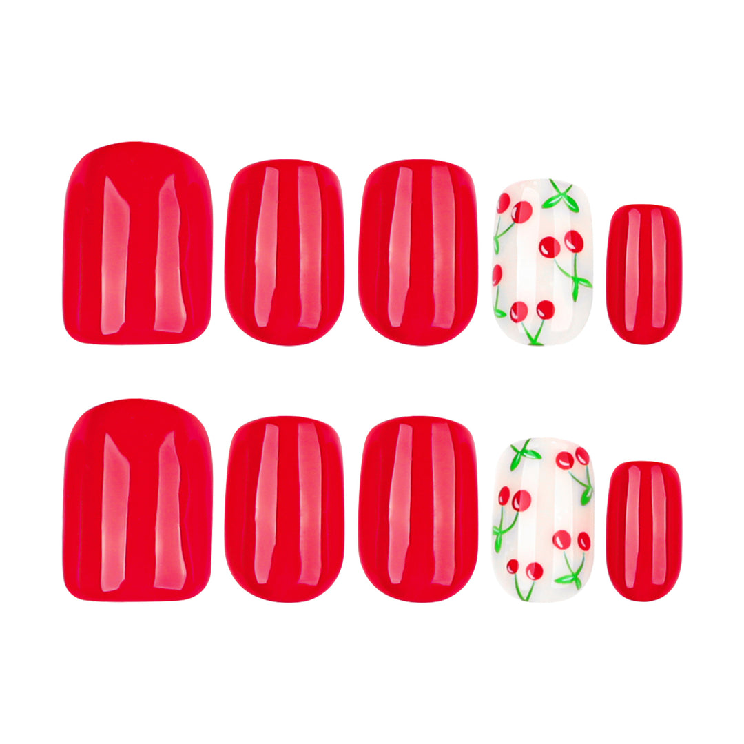 Creative nail art with fruity cherry design Stornfield