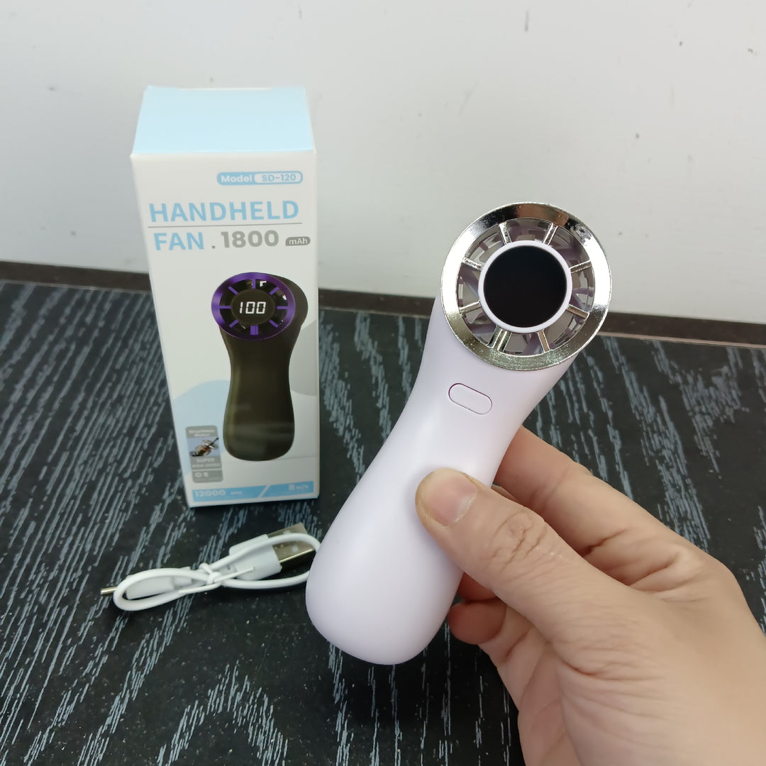 Unisex Handy portable fan with digital speed display Stornfield
