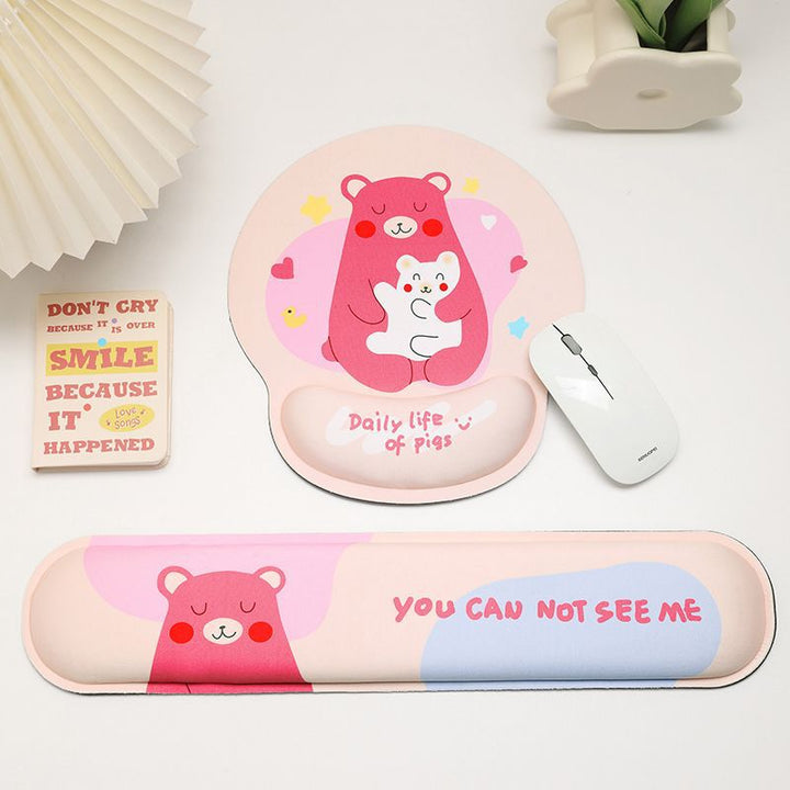 Cartoon-Themed Mouse Wrist Support Pad