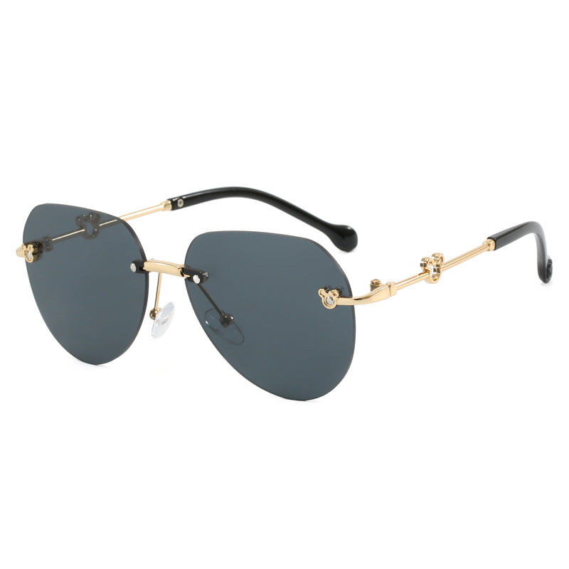 Women's lightweight geometric sunglasses with unique frame and mirrored lenses Stornfield