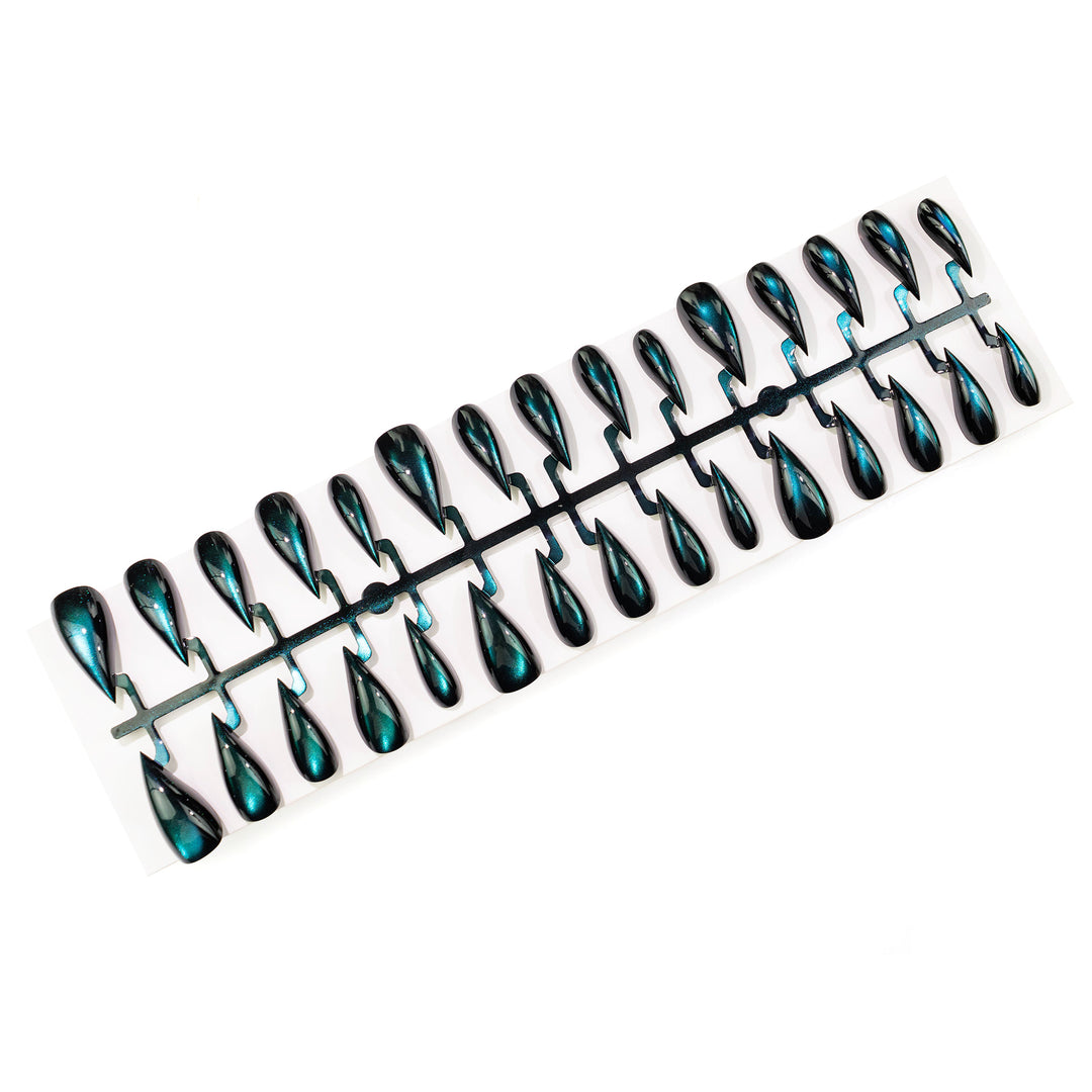 Elegant Stiletto Press-On Nail Art Set Stornfield
