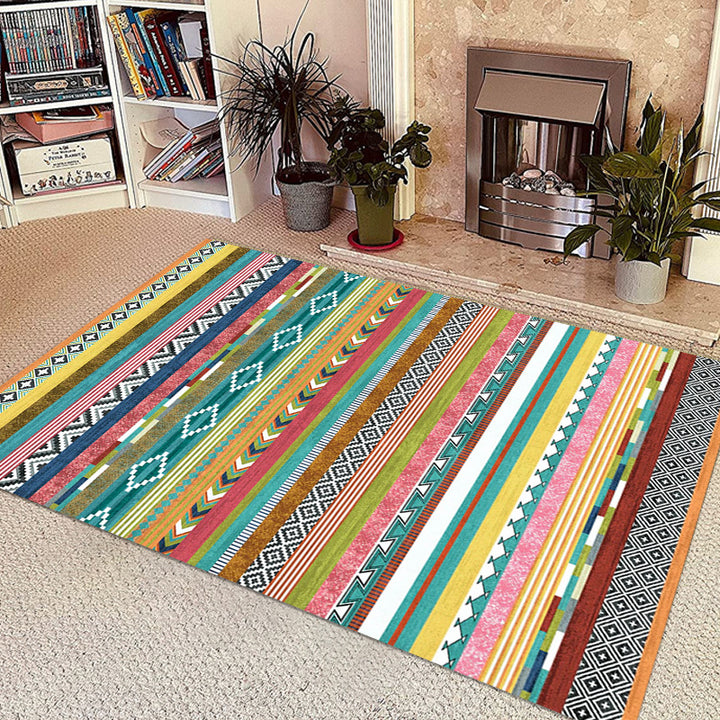 Vintage Geometric Pattern Area Rug