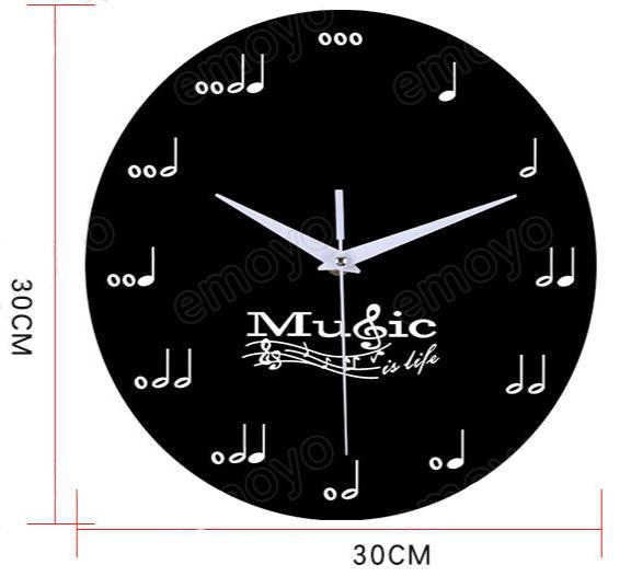 Stornfield | Music Note Wall Decor Silent Round Clock