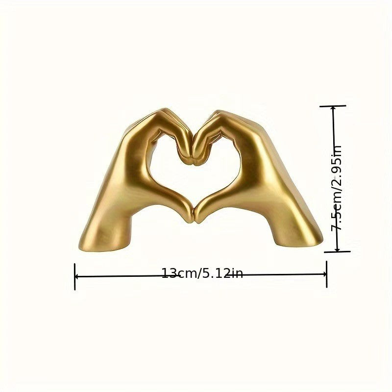 Decorative Heart-Hand Statue Stornfield