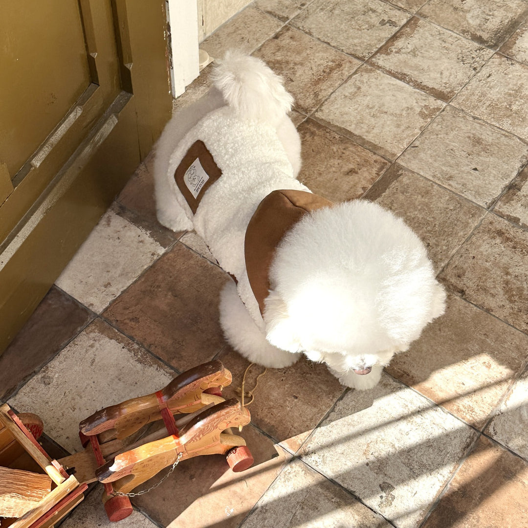Hooded Sherpa-Lined Pet Coat