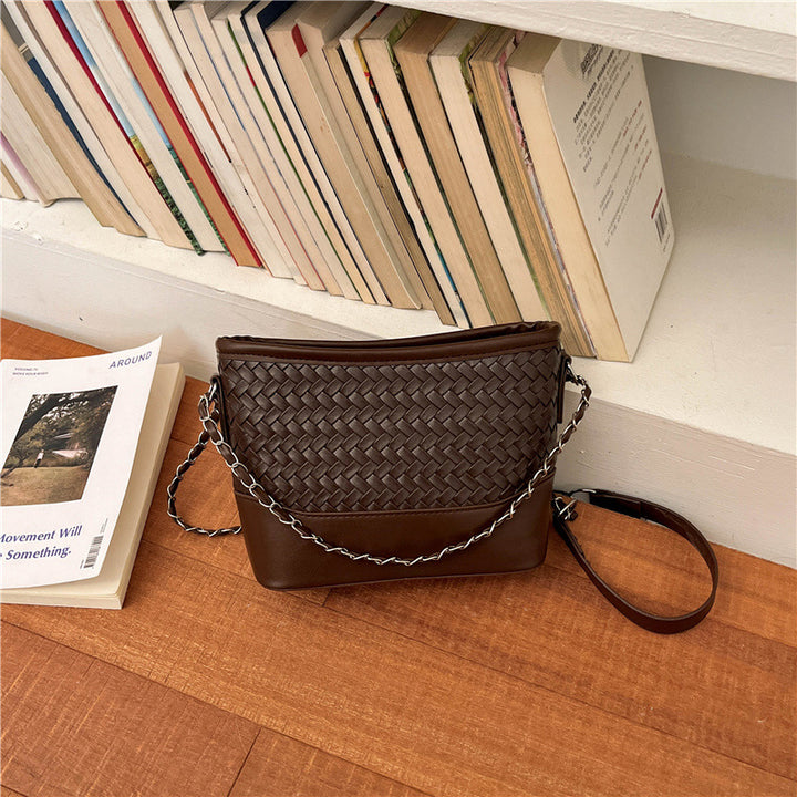 Woven Leather Crossbody Bag