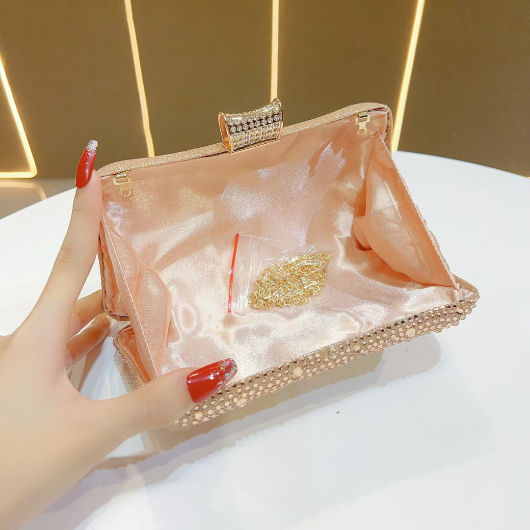 Glittering Crystal-Studded Evening Clutch