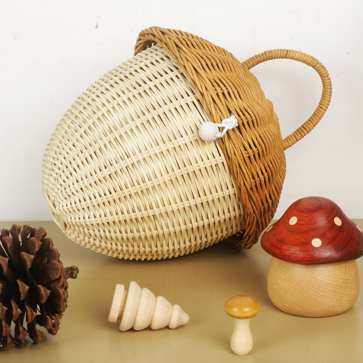 Fun Mushroom-Shaped Woven Storage Basket Stornfield