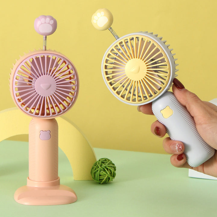 Women's Portable Hand Fan in Playful Snail Design Stornfield