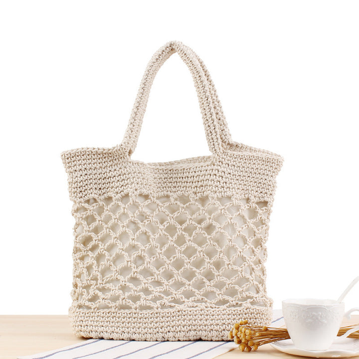 Macrame Beach Bag with Innovative Mesh Design Stornfield