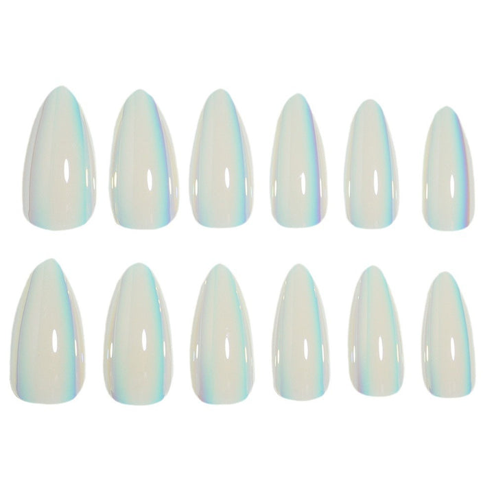 Iridescent Almond-Shaped Press-On Nails Stornfield
