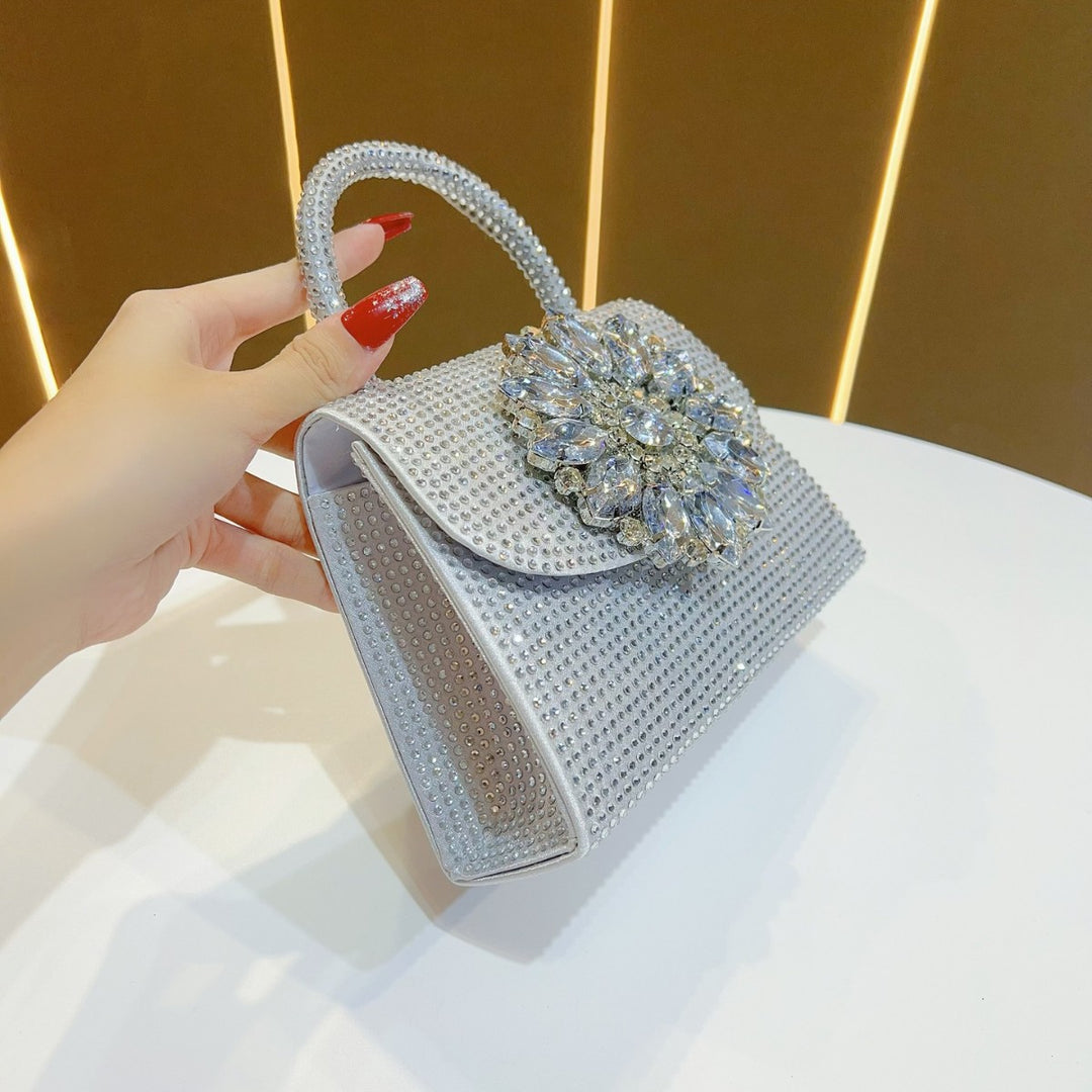Glamorous Rhinestone-Studded Evening Handbag