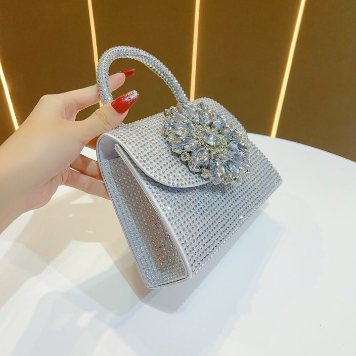 Glamorous Rhinestone-Studded Evening Handbag