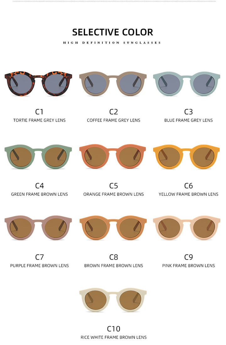 Women's round sunglasses with trendy design and UV protection Stornfield