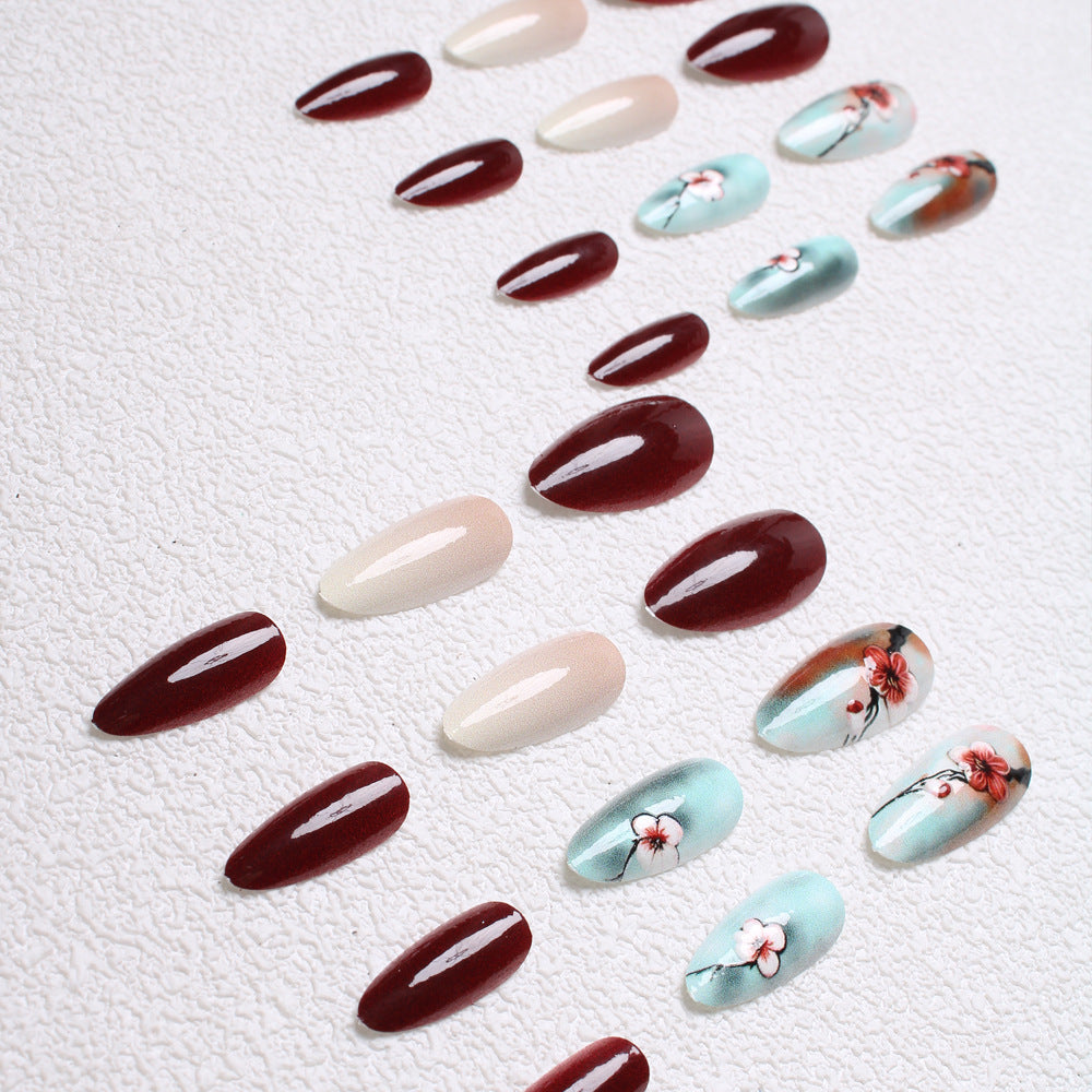 Artistic Floral Press-On Nail Designs Stornfield