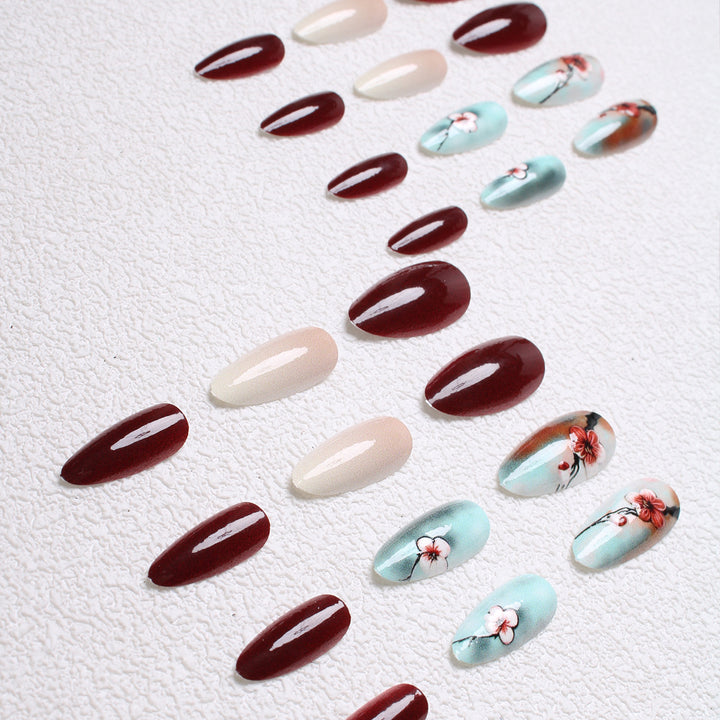 Artistic Floral Press-On Nail Designs Stornfield