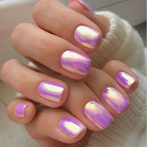 Elegant Iridescent Press-On Nail Tips Stornfield