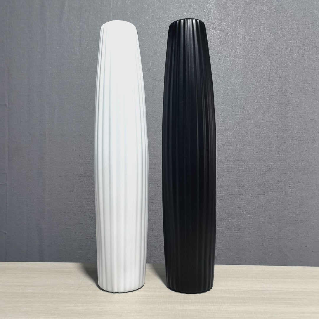 Elegant Tall Decorative Ribbed Vase Stornfeild