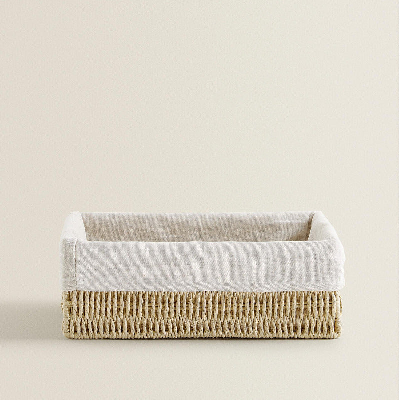 Natural storage basket with removable lining Stornfield