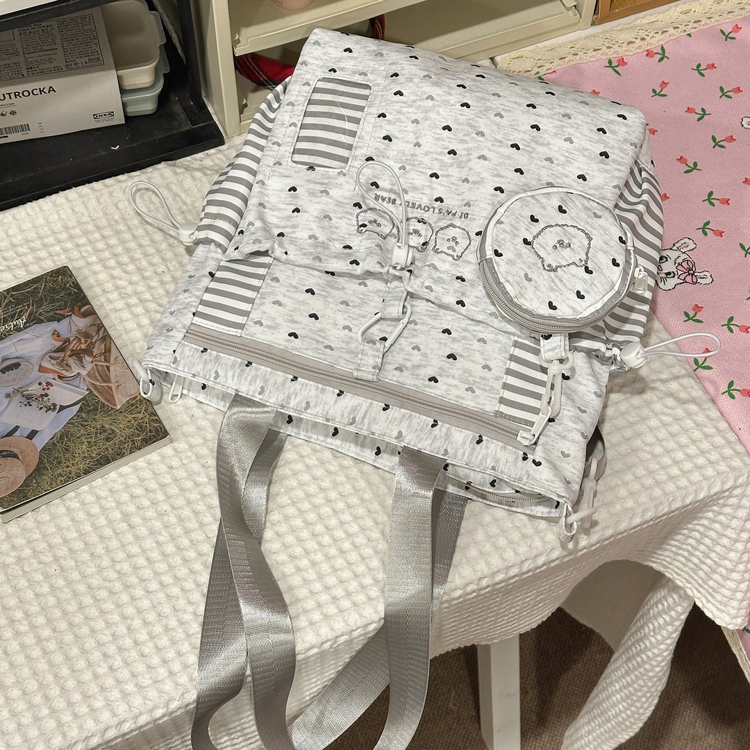 Multi-Pocket Star-Patterned Backpack Stornfield