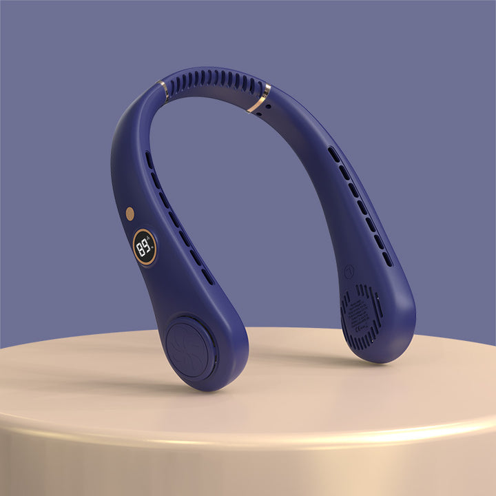 Women's Portable Neck Fan with Temperature Display Stornfield
