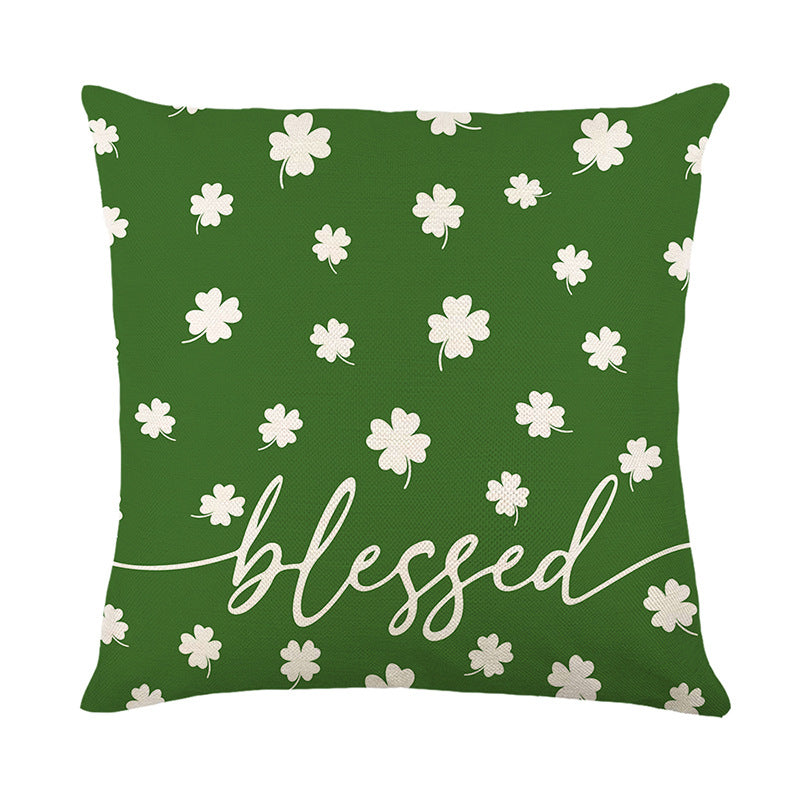 Square Decorative Plaid Linen Cushion Cover