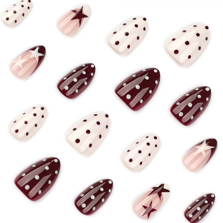 Artistic Star and Dot Press-On Nail Tips Stornfield